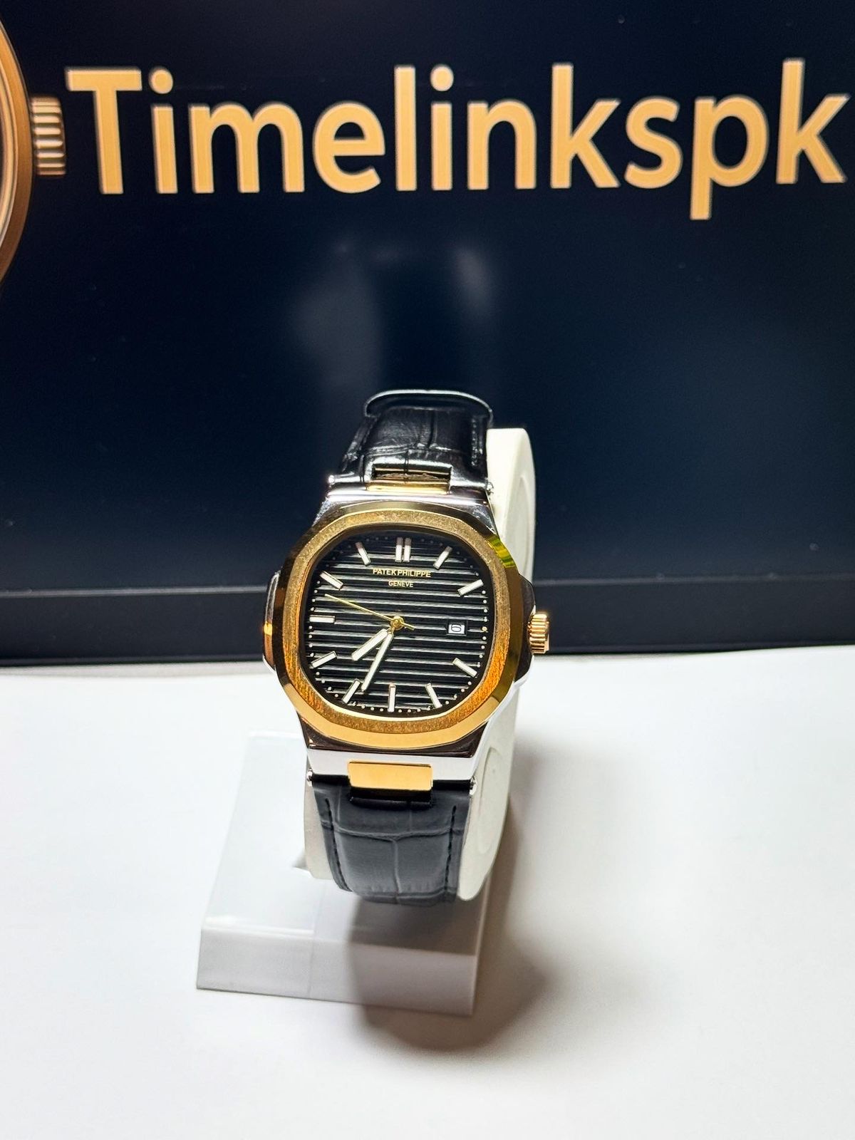 Patek phillipe with strap and master lock with logo