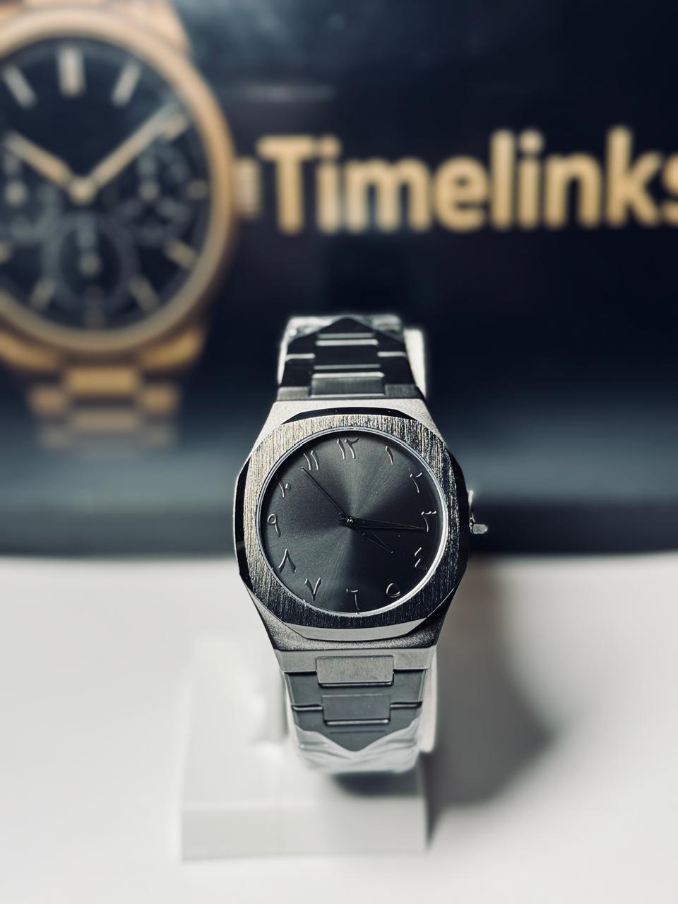 Aura Arabic Numeral Stainless Steel Watch