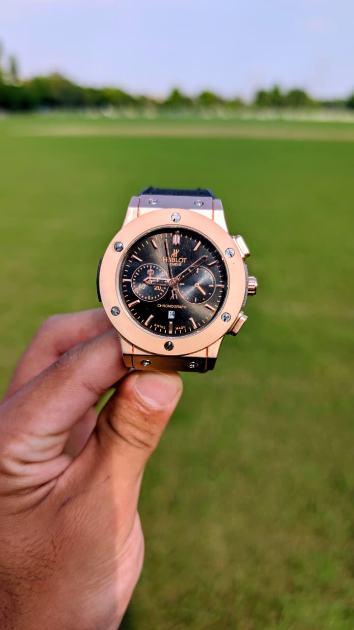 Hublot luxury watch with date and Master lock